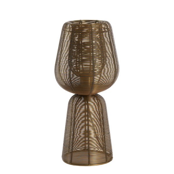 Bronzszínű fém asztali lámpa (magasság 42 cm) Aboso – Light & Living