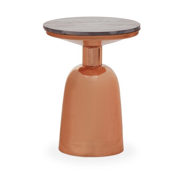 Kerek tárolóasztal márvány asztallappal ø 48 cm Amira – Premier Housewares-image-3