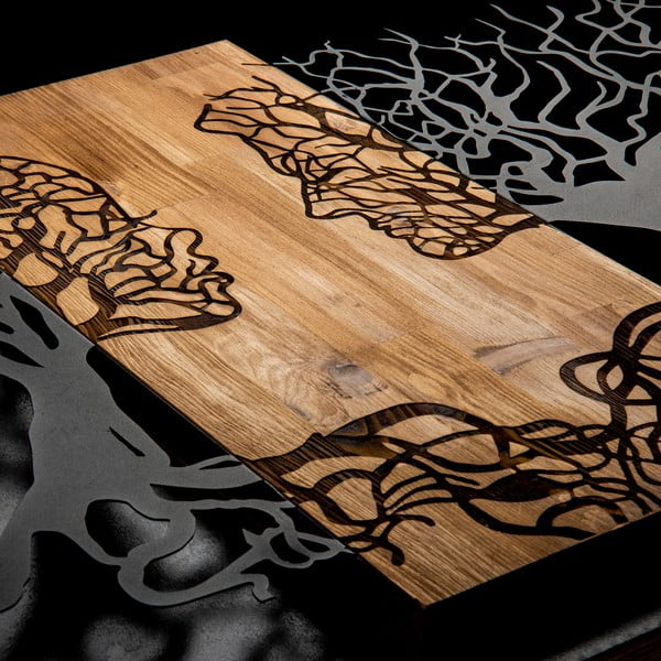 Fa-fém fali dekoráció 92x58 cm Tutku – Wallity-image-4