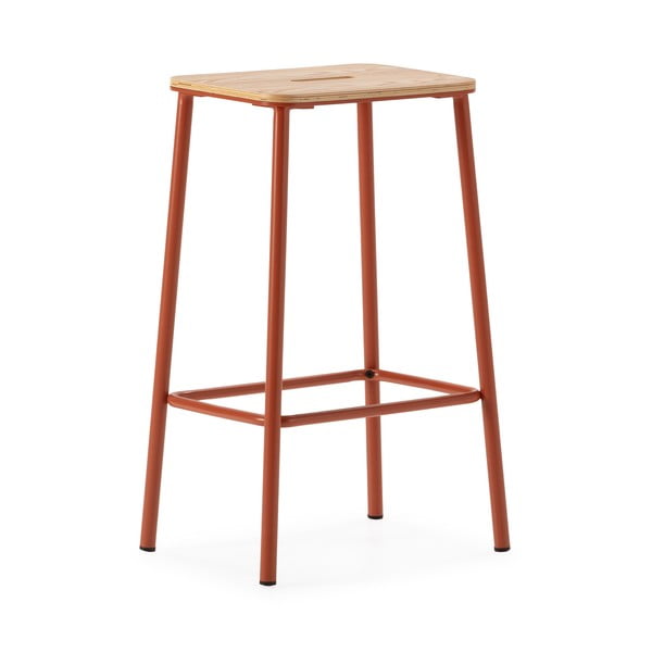 Téglavörös bárszék szett 2 db-os (ülésmagasság 65 cm) Abba – Marckeric