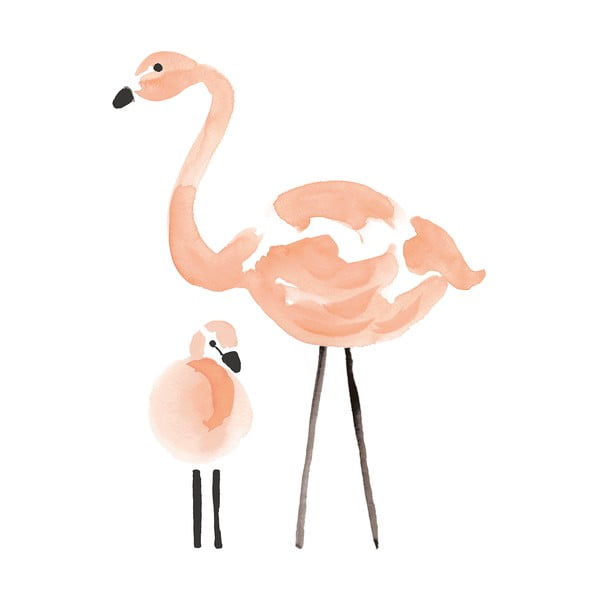 Gyerek matrica 64x85 cm Pink Flamingos – Lilipinso