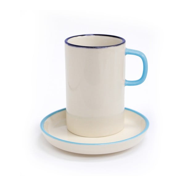Retro krémszín csésze csészealjjal, 180 ml - Silly Design