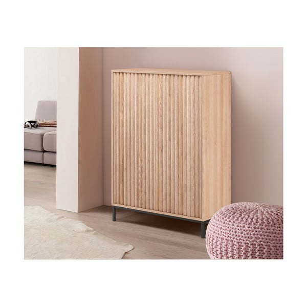 Natúr színű szekrény tölgyfa dekorral 80x110 cm Celine - Støraa-image-4