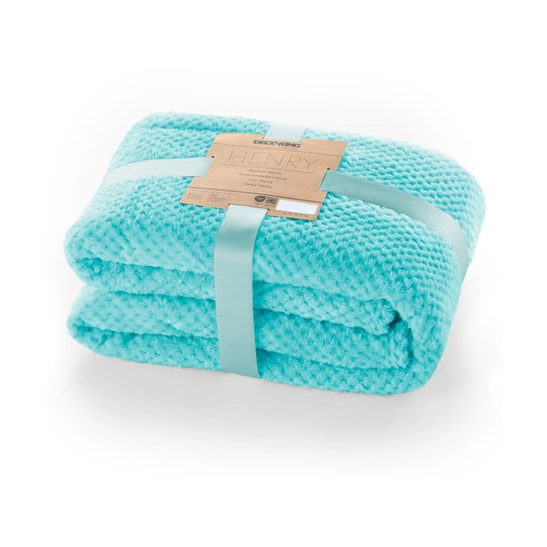 Henry türkizkék mikroszálas ágytakaró, 200 x 150 cm - DecoKing-image-3