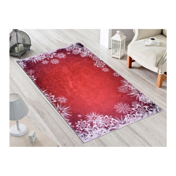 Snowflakes piros-fehér szőnyeg, 80 x 120 cm - Vitaus