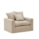 Bézs len fotel Nora – Kave Home