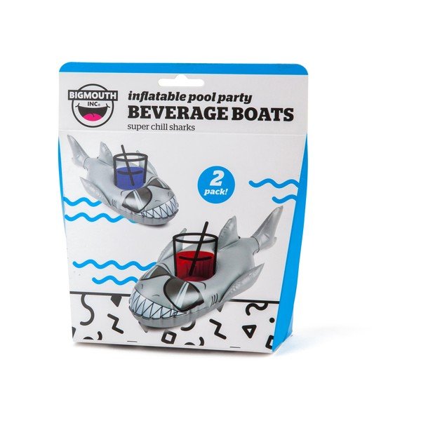 2 db-os, cápa formájú, felfújható úszó italtartó szett - Big Mouth Inc.-image-3