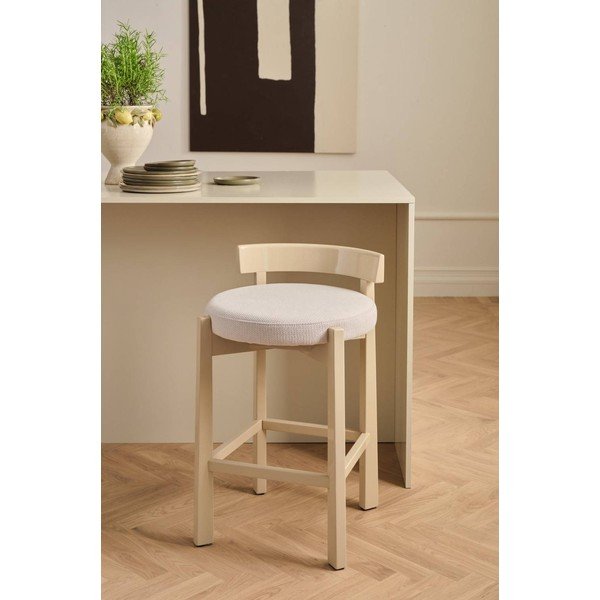 Bézs kárpitozott bárszék (ülésmagasság 66 cm) Hugg – Ellos Home-image-1