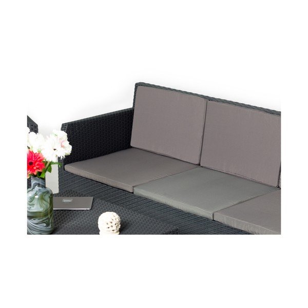 Sötétszürke műanyag ötszemélyes kerti lounge szett Diana – Toomax-image-3