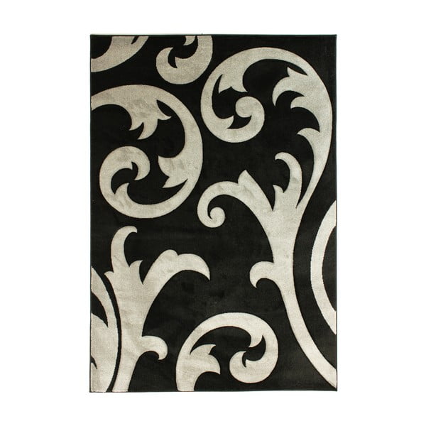 Elude Grey Black feketésszürke szőnyeg, 120 x 170 cm - Flair Rugs