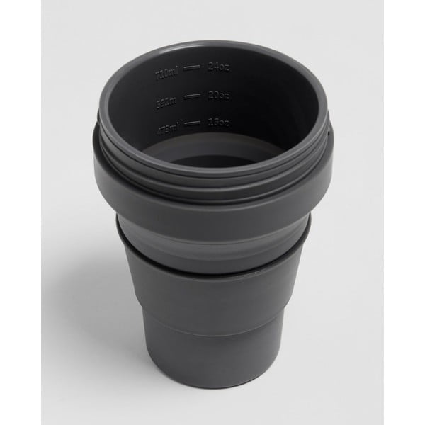 Titan Carbon antracitszürke összecsukható utazópohár, 710 ml - Stojo-image-3