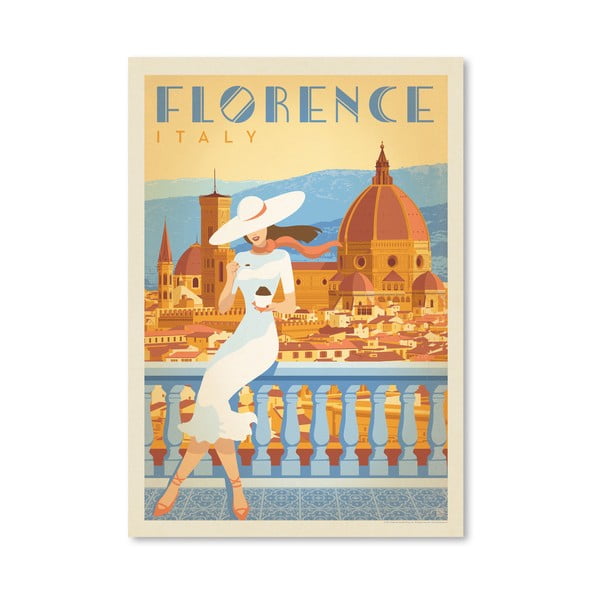 Florence Italy poszter, 42 x 30 cm - Americanflat