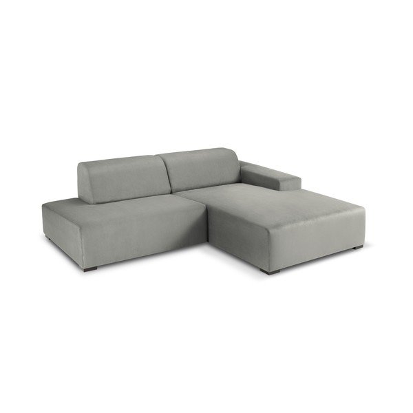 Hobart világosszürke kordbársony sarokkanapé, jobb oldali - Cosmopolitan Design-image-3