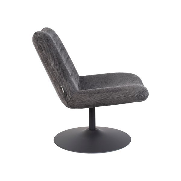 Sötétszürke bársony fotel Bubba – Zuiver-image-3