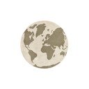 Zöld-krémszínű mosható-kézi szövésű pamut gyerek szőnyeg ø120 cm World Map – Lorena Canals