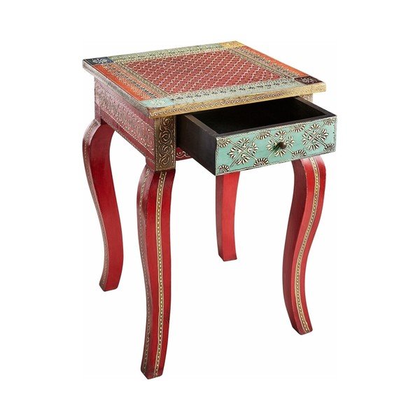 Vito piros színű kisasztal mangófából - Støraa-image-2