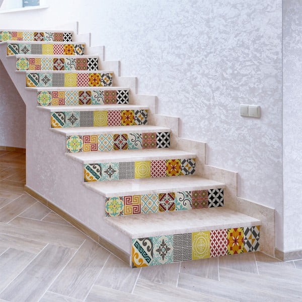 Mosaic 2 részes matricaszett lépcsőre, 105 x 15 cm - Ambiance