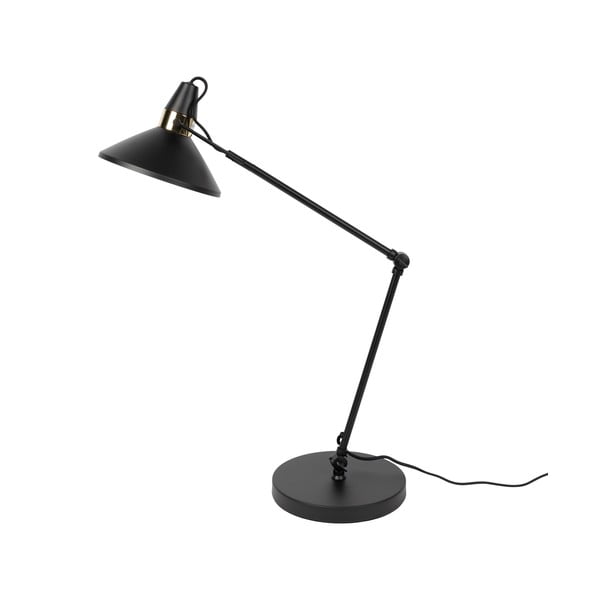 Fekete asztali lámpa fém búrával (magasság 70 cm) Jona – White Label