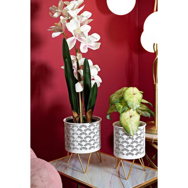 Fém virágtartó állvány szett 2 db-os ø 16 cm (magasság 20 cm) Carly – Mauro Ferretti-image-1