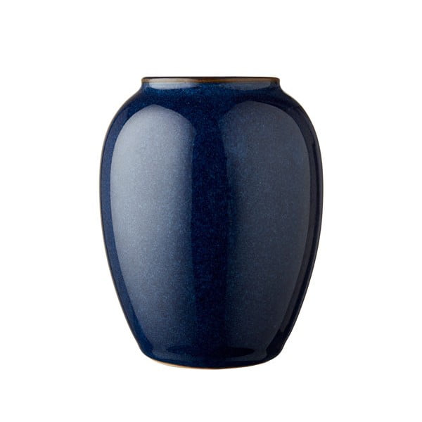 Kék agyagkerámia váza, magasság 12,5 cm - Bitz