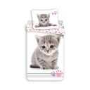 Fehér egyszemélyes pamut gyerek ágyneműhuzat 140x200 cm Kitten "Colour" – Jerry Fabrics