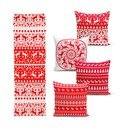 Christmas 4 db karácsonyi párnahuzat és asztali futó szett - Minimalist Cushion Covers