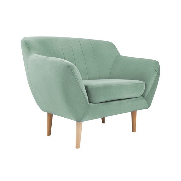 Sardaigne mentazöld bársony fotel - Mazzini Sofas-image-2