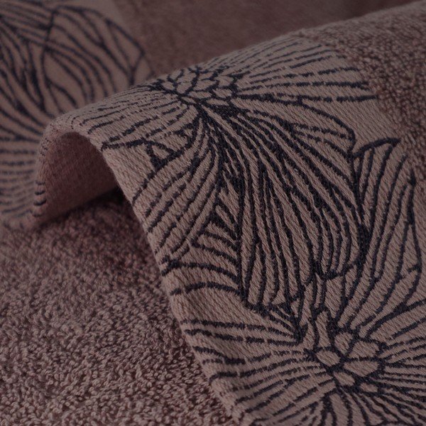 Barna frottír pamut törölköző 50x100 cm Valencia – My House-image-3