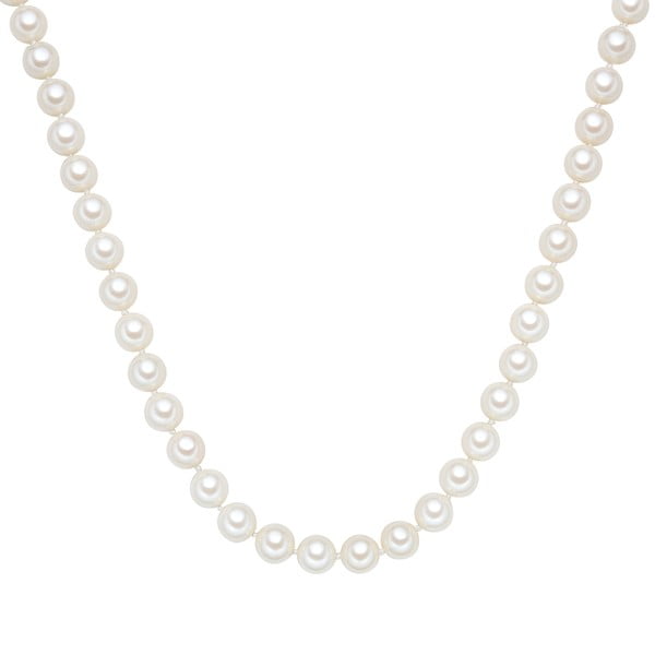 Fehér gyöngy nyaklánc, ⌀ 10 mm x hossz 60 cm - Perldesse