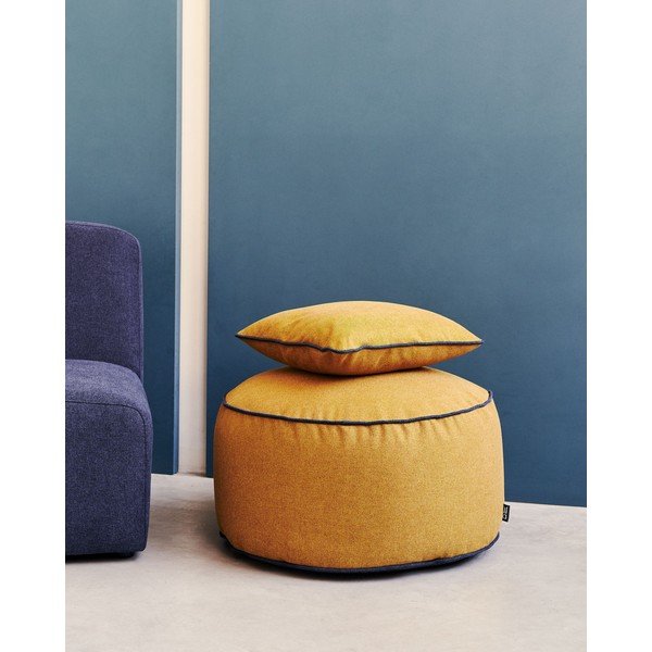 Mustársárga puff Viera – Kave Home-image-3