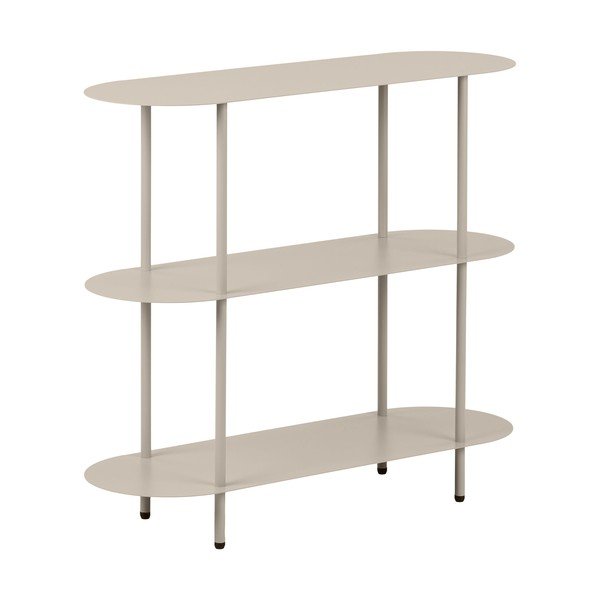 Bézs fém polcos állvány 90x81x31 cm Rieti – House Nordic-image-2