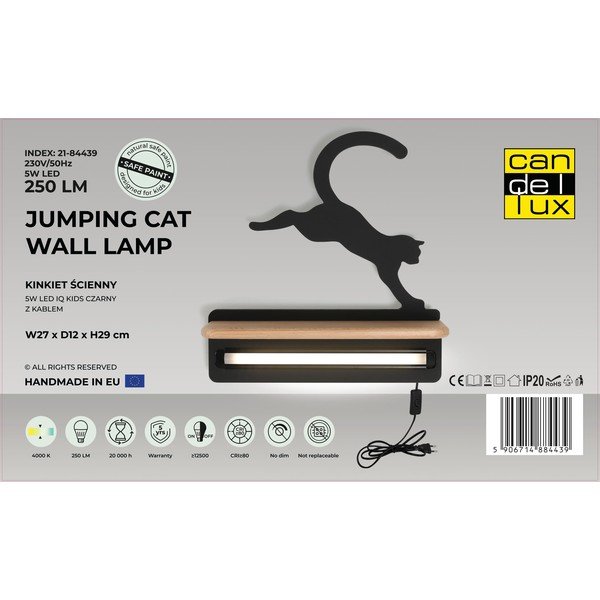 Fekete gyerek lámpa Cat – Candellux Lighting-image-2