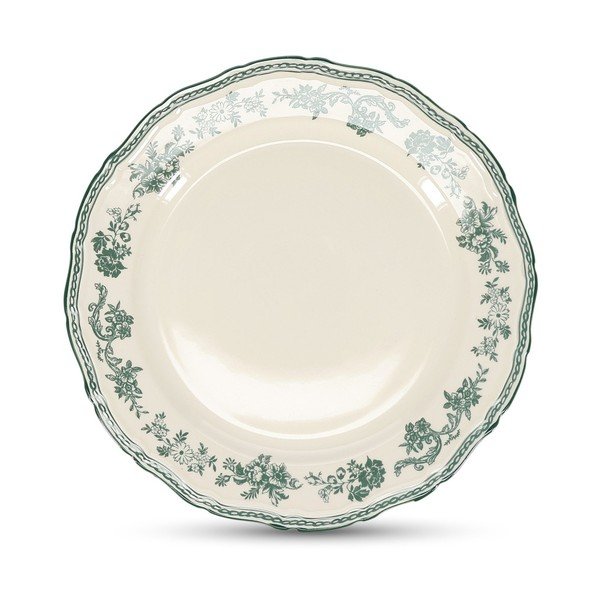 Zöld-elefántcsont színű porcelán tányér ø 27 cm Cyril – S|P Collection