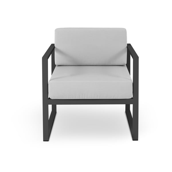 Nicea szürke kültéri szék fekete kerettel - Calme Jardin