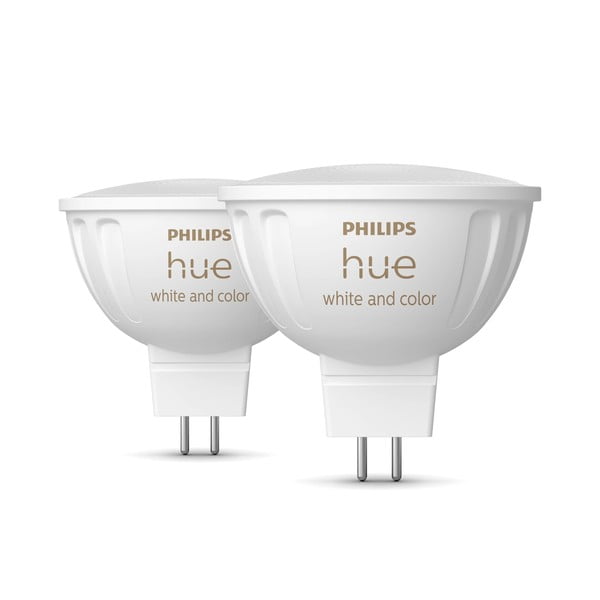 Okos izzó szett 2 db-os GU 5,3, 6 W White and color ambiance – Philips Hue