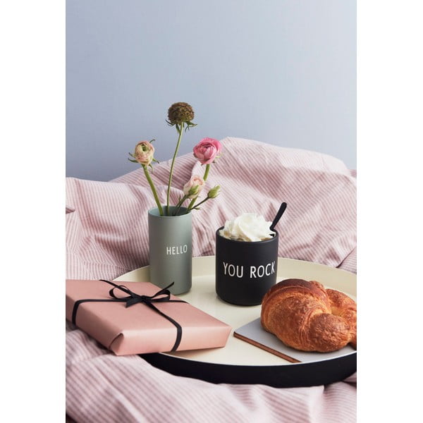 Fekete porcelán bögre 300 ml You Rock – Design Letters-image-2