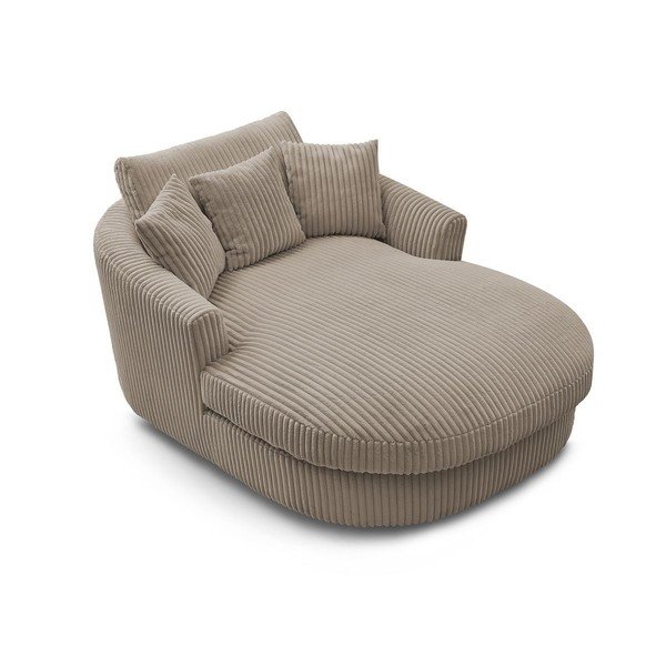 Szürkésbarna kordbársony fotel Belem – Bobochic Paris-image-4