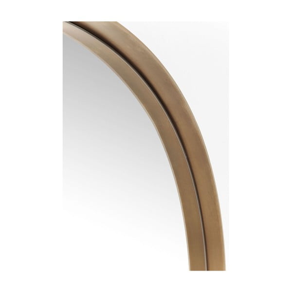 Round Curve kerek tükör rézszínű kerettel, ⌀ 100 cm - Kare Design-image-2