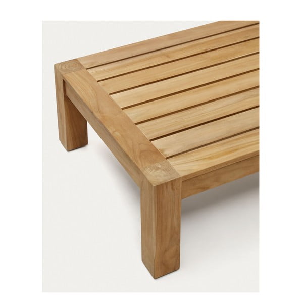 Natúr színű teakfa dohányzóasztal 76x153 cm Forcanera – Kave Home-image-4