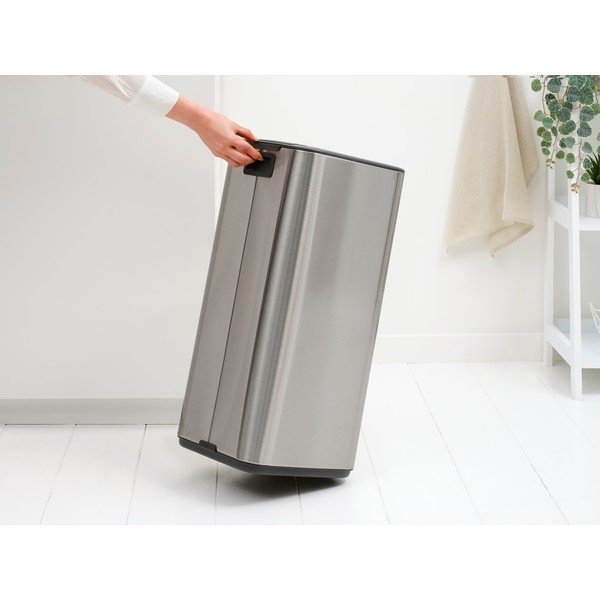 Matt ezüstszínű acél pedálos szemetes 30 l Bo – Brabantia-image-2