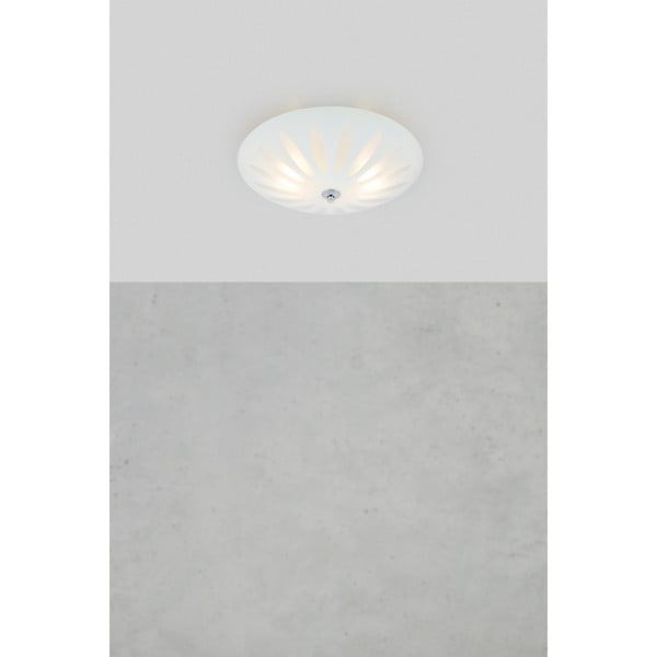 Fehér mennyezeti lámpa üveg búrával Petal – Markslöjd-image-1