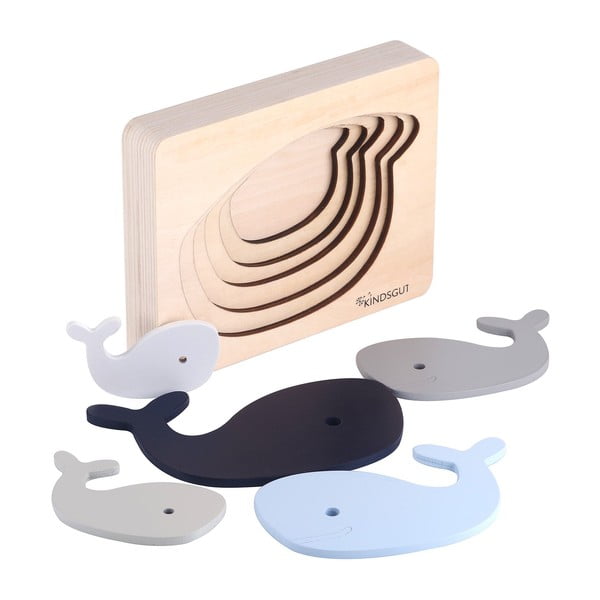 Fa formabeillesztős puzzle Whale – Kindsgut-image-4