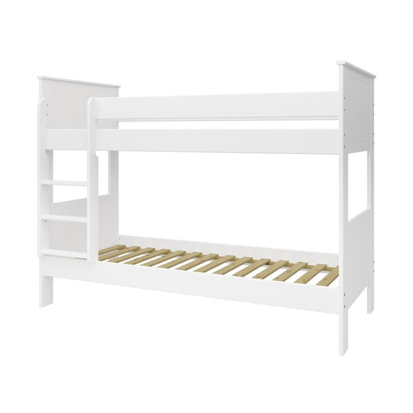Fehér emeletes gyerekágy 90x200 cm Alba - Tvilum-image-2