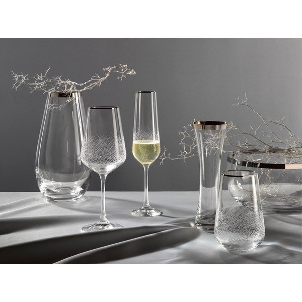 Frost 6 db piros üveg borospohár, 450 ml - Crystalex-image-2