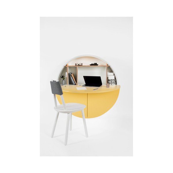 Pill sárga-fehér többfunkciós fali asztal - EMKO-image-4