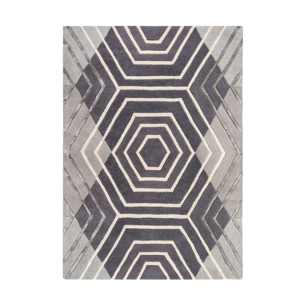 Harlow szürke gyapjú szőnyeg, 120 x 170 cm - Flair Rugs