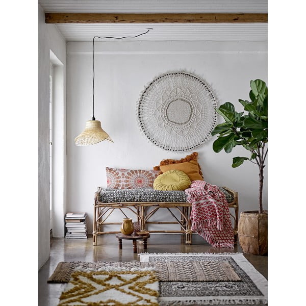 Fringe narancssárga pamut díszpárna - Bloomingville-image-2