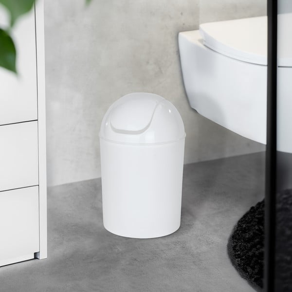 Fehér rozsdamentes acél szemetes 6 l Economic – Wenko-image-1