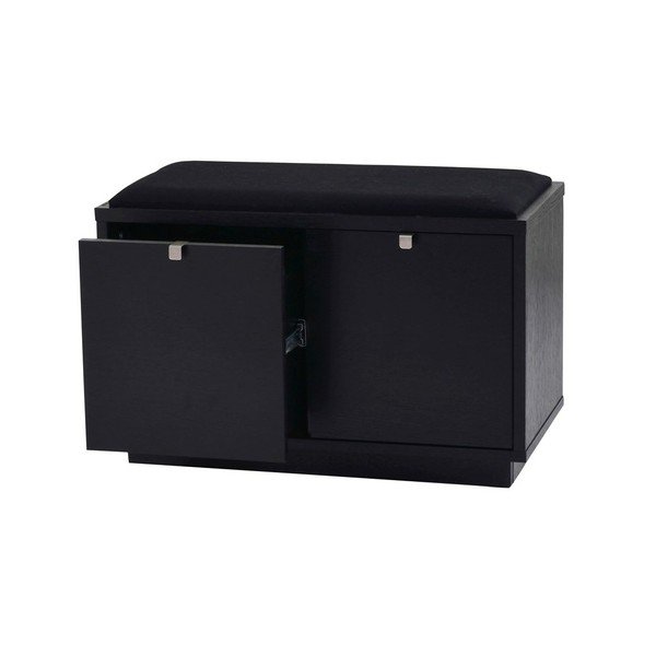 Fekete ülőkés cipőtartó Confetti – Rowico-image-2