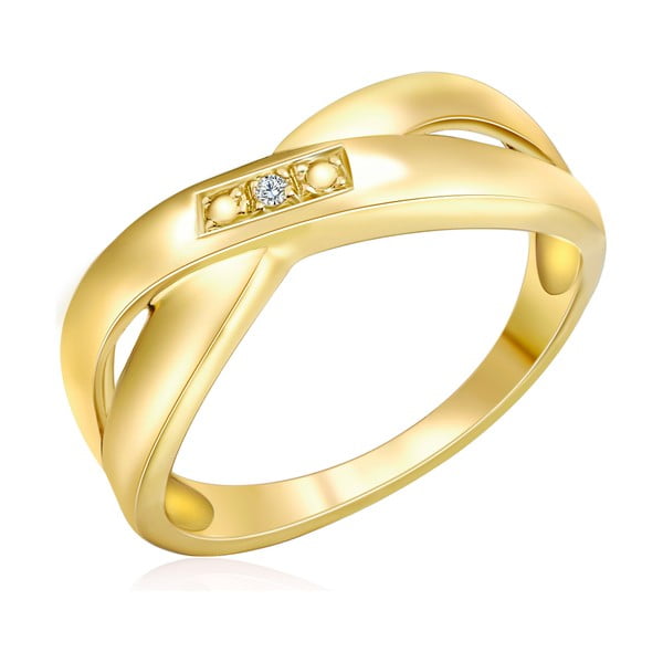 Rosalind aranyozott gyűrű valódi gyémánttal, méret 56 - Tess Diamonds